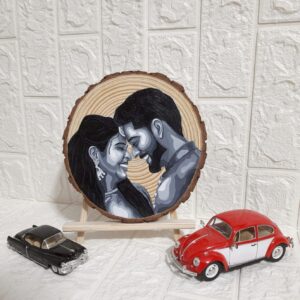 wooden portrait